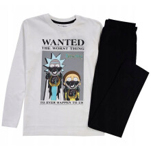 Pigiama da bambino Rick and Morty in cotone a maniche lunghe nero 140 D012Q