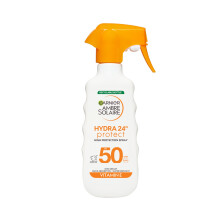 Garnier Ambre Solaire Sun Cream SPF50 Hydra 24H Sun Protect Spray 270ml | With Vitamin E, Up To 24H Hydration, Non Greasy Fast Absorption