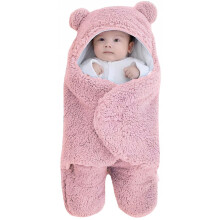 Schlafsack Babykokon Teddybär Fellanzug rosa L75j