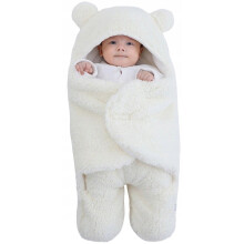 Schlafsack Babykokon Teddybär Fellcreme L75E