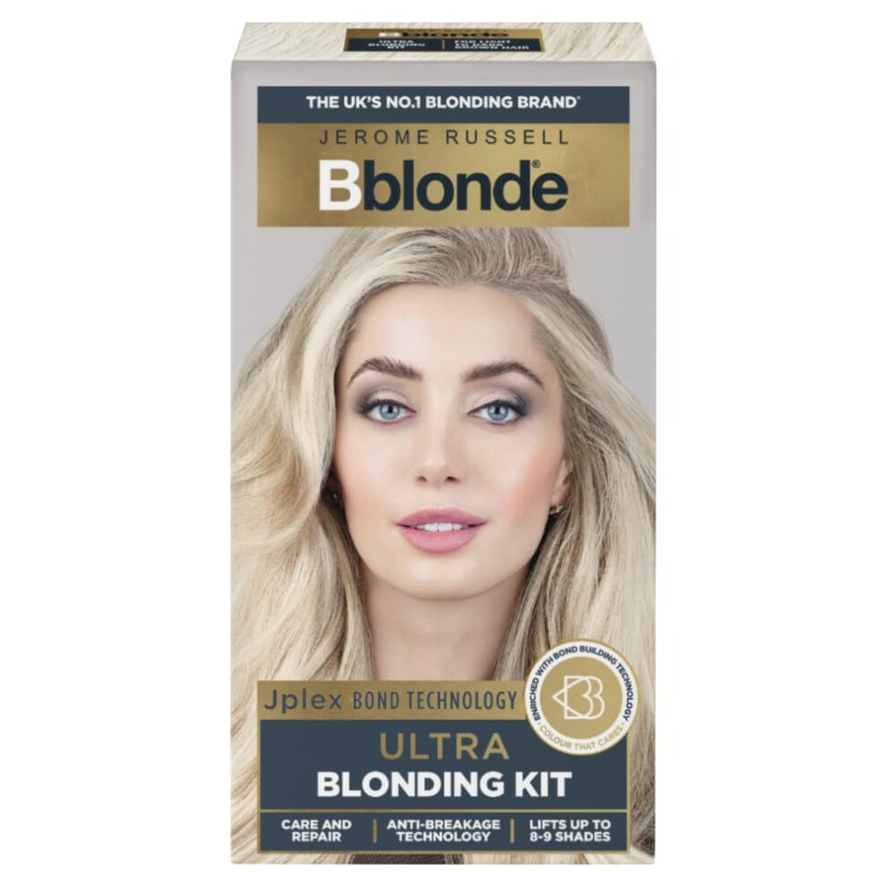 Photos - Hair Dye Jerome Russell Bblonde ULTRA BLONDING Kit, Lifts 8-9 Shades, Jplex Bond Builder Technology.