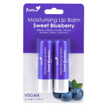 Pretty Moisturising Lip Balm - Sweet Blueberry (Pack of 2)