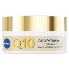 NIVEA Q10 Anti-Wrinkle Collagen Expert Day & Night Facial Butter (50ml), Firming Day and Night Cream for Sagging Skin, Formulated for Mature Skin 60+