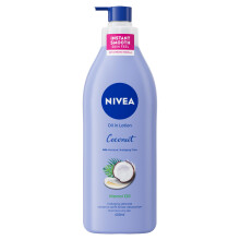 NIVEA Oil In Lotion (400ml) with Coconut & Monoi Oil, Tropical Scent, 48H Moisturising Body Lotion