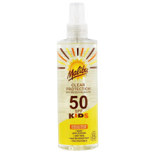 Malibu Sun Kids SPF 50 Clear Protection Sunscreen, High Protection Dry Feel Sun Spray for Kids, Water Resistant Transparent Sunscreen, 250ml