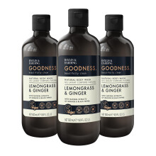 Baylis & Harding Goodness Lemongrass and Ginger Body Wash, 500 ml (Pack of 3) - Vegan Friendly