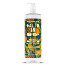 Faith In Nature Shea & Argan Conditioner 1L, Moisturising for Curly Hair & Dry Scalp, Vegan, Cruelty Free, No SLS/Silicones/Parabens.
