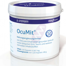 OcuMit 120 Kapseln – mit Zink, Q10, Lutein, Zeaxanthin & Taurin – Beitrag zum Erhalt normaler Sehkraft – mse Dr. Enzmann