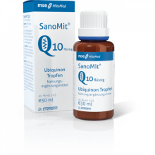 SanoMit Q10 flüssig 30 ml – Coenzym Q10 Ubiquinon Tropfen, hohe Bioverfügbarkeit – mse Dr. Enzmann