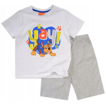 Pigiama da bambino in maglia di cotone con maniche lunghe, Paw Patrol, bianco 110/116 ER01Y