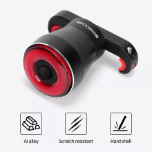 Rockbros TL907Q51 LED USB baglygte til cykel med bremselys under sadlen