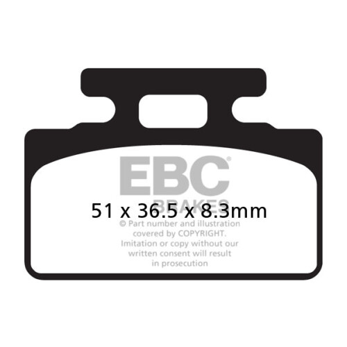 EBC SFA151 Roller-Bremsbeläge (Satz für 1 Bremsscheibe)