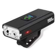 Superstærk genopladelig cykellygte 2x LED ROXAR T6 1500lm Powerbank