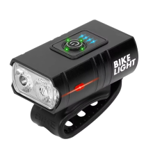 Superkraftig genopladelig cykellygte 2x LED ROXAR T6 800lm