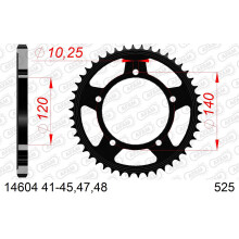 AFAM Stahl-Kettenrad hinten für 525er Kette, Artikelnummer 14604-43