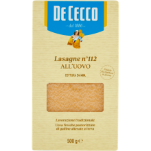 Makaron Lasagne n112 Oeuf 500g - De Cecco