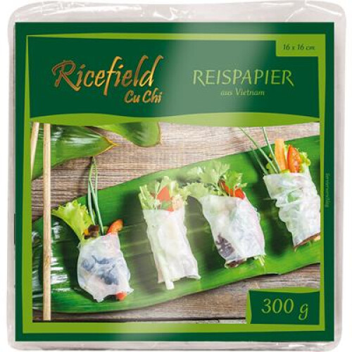 Firkantet rispapir 16cm 300g - Ricefield
