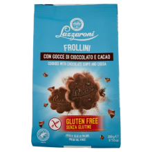 Galletas de chocolate y cacao sin gluten 200 g - Lazzaroni