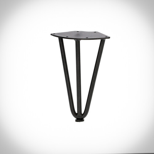 HÅRNÅL tredobbelt stangben 20 cm SORT