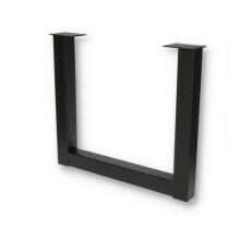 U-formet ben 82x71 cm SORT