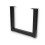 U-formet ben 82x71 cm SORT 1