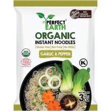 Bio-Instantnudelsuppe mit Knoblauch und Pfeffer, 85 g – Perfect Earth