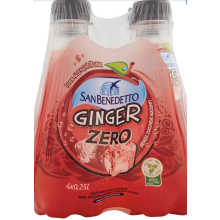 Ginger Zero Kulsyreholdig Drik 4x250ml - San Benedetto