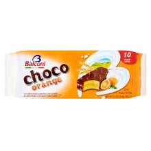 Schokoladen-Orangen-Kuchen mit Orangenfüllung, 10 Stück, 350 g - Balconi