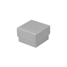 Petite boîte à bijoux décorative grise, idéale comme cadeau.