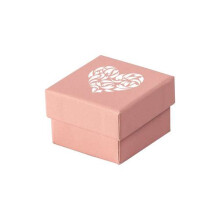 Piccola scatola decorativa per gioielli rosa opaco