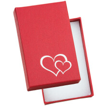 Scatola regalo per gioielli Confezione regalo decorativa Cuore Due cuori