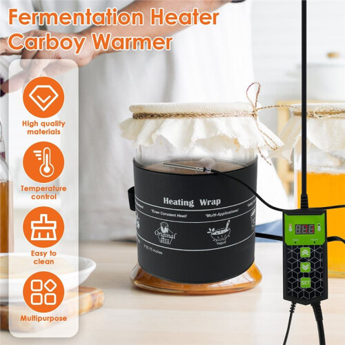 Kombucha Heating Wrap Even Heating Jar Heater Wrap Waterproof Fermentation Heating Pad Fermentation Heater Wrap US Plug 1