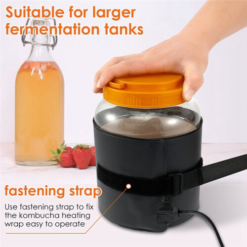 Kombucha Heating Wrap Even Heating Jar Heater Wrap Waterproof Fermentation Heating Pad Fermentation Heater Wrap US Plug 2