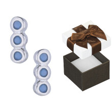 Pendientes de plata con turquesa, pequeños y delicados tachuelas azules para mujer, 7 mm