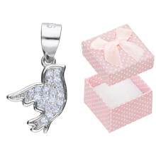 Colgante de gorrión de plata con circonita cúbica, pequeño colgante de pájaro rodiado para mujer