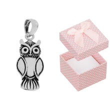 Pendentif en argent avec zircon cubique, petit pendentif femme plaqué rhodium