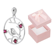 Pendentif plume en argent avec zircon cubique Petit pendentif plume oxydé avec zircon cubique