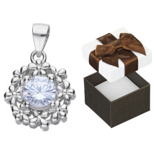 Pendentif en argent plaqué or, motif fleurs et roses, pour femme, or jaune rose