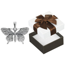 Pendentif clé en argent 925 avec zircon cubique, plaqué rhodium, pour femme