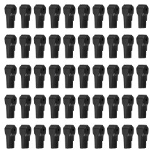 50Pcs Plastic Shelf Security Hook Locks Theft-6 mm Black