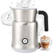 Machine à chocolat chaud électrique, appareil puissant en acier inoxydable pour chocolat chaud et cacao, mousseur à lait détachable 4 en 1
