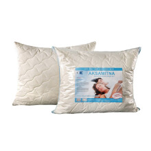 Oreiller anti-allergique 70x80 cm en velours écru avec fermeture éclair, 100% microfibre