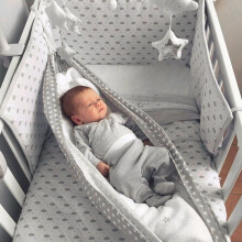 Hamac pour bébé, compatible avec berceau, couffin et balancelle, en coton gris doux, cocon douillet pour nouveau-nés