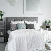 Plaid en microfibre 170x210 cm, couleur crème Cindy