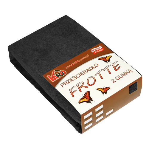 Drap-housse en éponge 160x200 noir 044 KARO