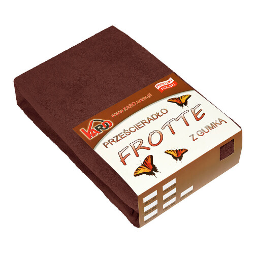 Drap-housse en éponge 160x200 chocolat 042 KARO