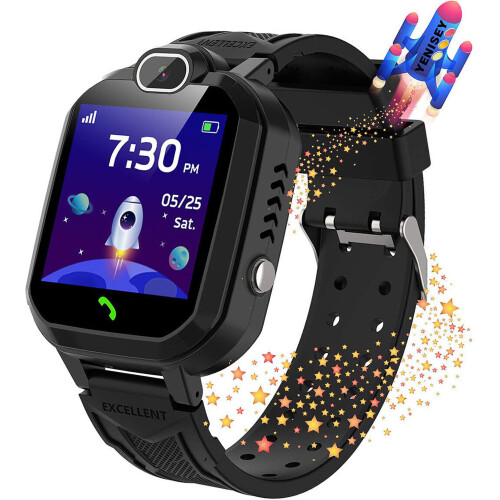 2G Kids Smartwatch with 1.4 Inch Display, SOS Button, Call Function, 400mAh Battery, Black