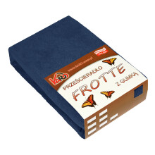 Drap-housse en éponge 120x200 bleu marine 034 KARO