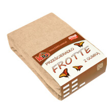 Drap-housse en éponge beige 140x200 009 KARO