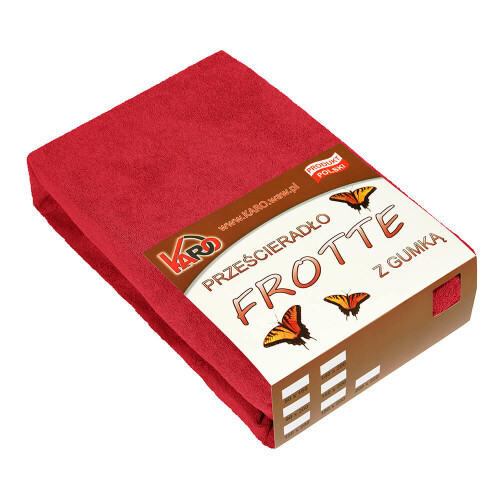 Drap-housse en éponge rouge 140x200 024 KARO